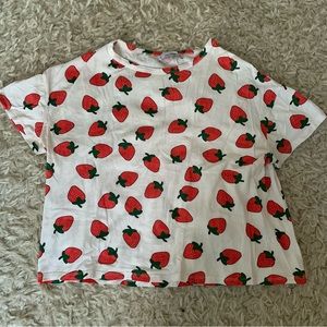 ASOS Pull & Bear Strawberry Crop Top Tee Shirt